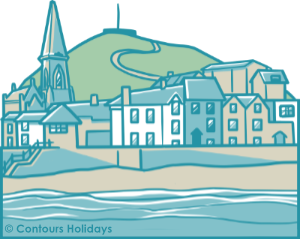 Ilfracombe Bay, found on the North Devon leg of the South West Coast Path trail running holiday.