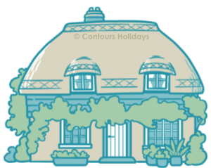 A thatched cottage on the North Downs Way Trail Running Holiday.